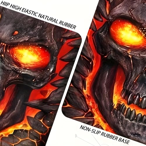 Universal Car Trunk Mat 29" x 39", Skull Flame Design All Weather Trunk Protection Cargo Liner, Durable Cargo Mat Rear Trunk Liner, Stylish Vehicle Interior Accessories Suitable for Most Car Models - color: Skull Flame Design