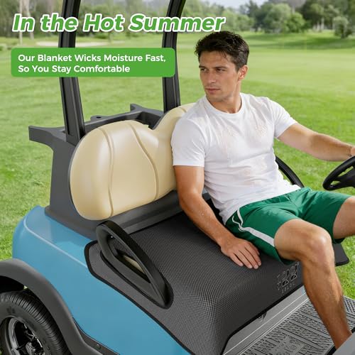 10L0L Universal Golf Cart Seat Covers/Seat Blanket for EZGO TXT/RXV & Club Car DS/Precedent, Breathable Seat Towel/Seat Cushions with Non-Slip Backing, All-Season Comfort (Not for Yamaha) - color: Diamond Pattern