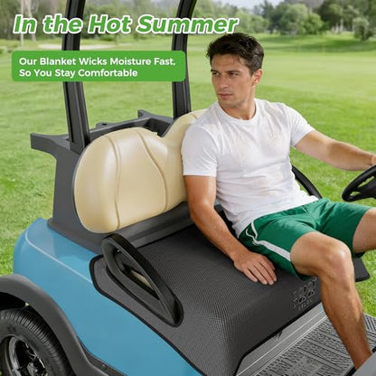 10L0L Universal Golf Cart Seat Covers/Seat Blanket for EZGO TXT/RXV & Club Car DS/Precedent, Breathable Seat Towel/Seat Cushions with Non-Slip Backing, All-Season Comfort (Not for Yamaha) - color: Diamond Pattern