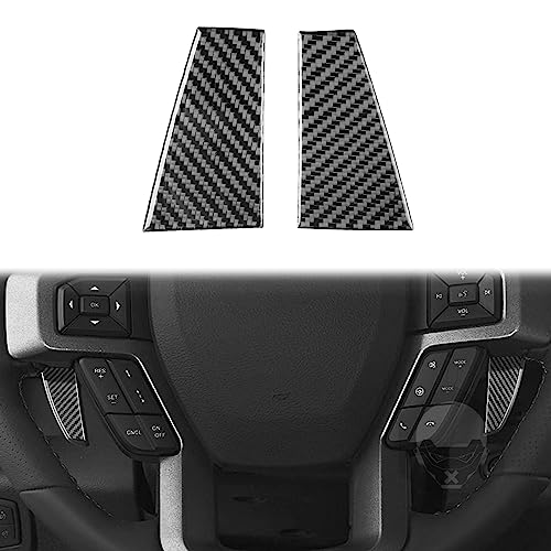 Premium Real Carbon Fiber Paddle Shifters Handle Cover Decorative Stickers Car Interior Accessories Compatible with Ford F150 F-150 Raptor 2017 2018 2019 2020 Black - color: Black 21