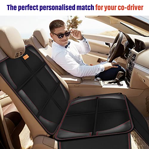 Car Seat Protector, 2 Pack of Seat Protectors, Thickest Padded 600D Fabric Padding, Waterproof, Durable, Anti Slip Backing, Child Seat Protection, Suitable for Babies, Toddlers, Children - color: Black 2