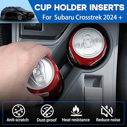 Cup Holder for Crosstrek 2024 2025 2026 Accessories Center Console Front Cup Holder Inserts TPE Durable Drink Holder Organizer for Crosstrek Black - size: for Crosstrek 2024-2026