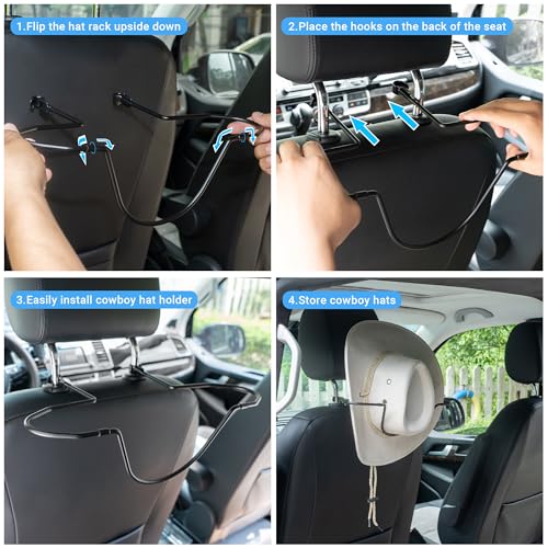 Yuoyar Cowboy Hat Holder for SUV and Car - Maintain Hat Shape - Truck Accessories