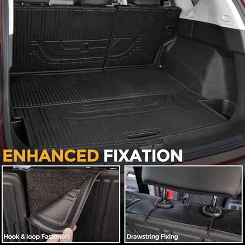 Cargo Mat for Nissan Rogue 2026 2025 2024-2021 Accessories, Full Coverage All Weather Trunk Cargo Liner with Backrest Protectors & Storage Mats
