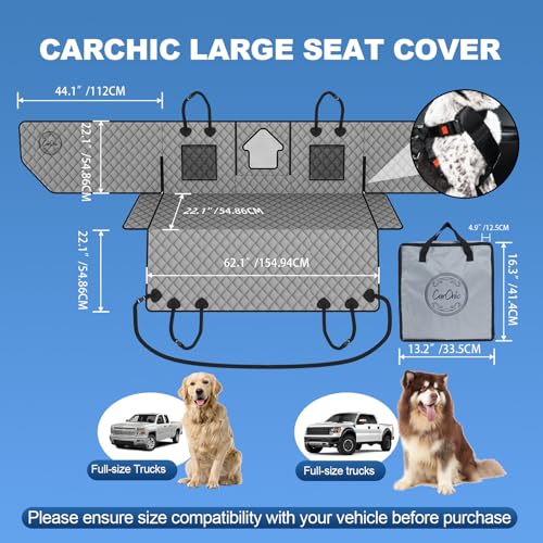 Dog Car Seat Cover for Back Seat - Waterproof Pet Hammock with Embedded Insert Door Protectors (Large for Full-Size Trucks, Large SUvs) - size: Large for Full-Size Trucks, Large SUvs