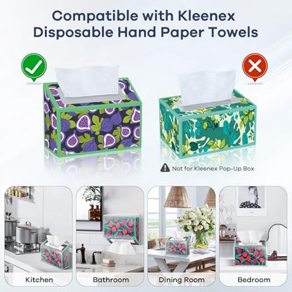 Acrylic Hand Towel Box Cover Compatible with Kleenex Disposable Hand Towels Wall-Mounted Paper Towel Dispenser Suitable for Tabletop, Bathroom, Car, and Office Use Valentine's Day Gifts (Clear) - color: Clear
