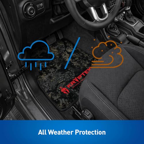 Coverking Universal Car Floor Mats Set of 2 (Front Driver and Passenger) Kryptek Nox Camo - All-Weather Protection for Mud, Dirt, Rain, Spills, Non-Slip Backing, Fits Cars Trucks SUVs Jeeps - style: Kryptek Nox