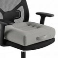 Car Booster Seat Cushion for Adults,Memory Foam Heightening Wedge Seat Pad,Elevated Chair Cushion to Improve Driving Vision(15.7×15.7×5.9inch,Light Gray)