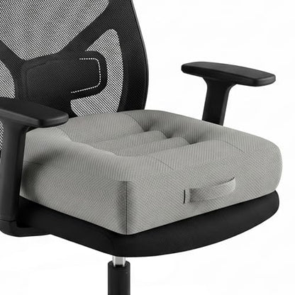 Car Booster Seat Cushion for Adults,Memory Foam Heightening Wedge Seat Pad,Elevated Chair Cushion to Improve Driving Vision(15.7×15.7×5.9inch,Light Gray)