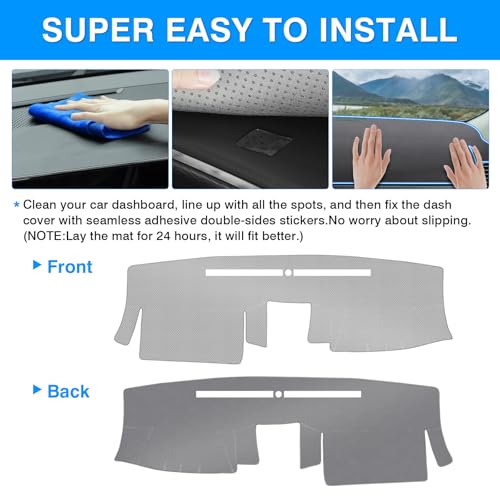 Autorder Gray Dashboard Cover Mat for Nissan Frontier 2007-2021 / Suzuki Equator 2009-2012 Accessories Dash Cover Upgrade Polyester Dash Mat Sunshade Glare UV Rays Protector - size: 2007-2021 Nissan Frontier (Gray)