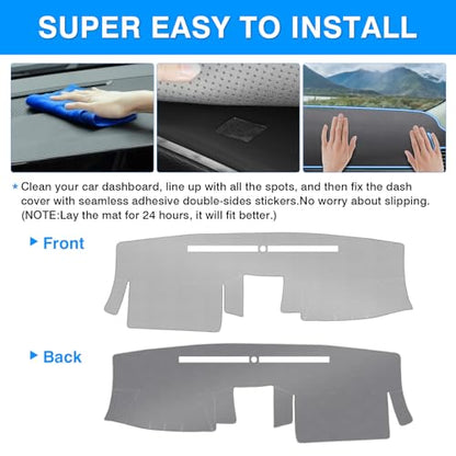 Autorder Gray Dashboard Cover Mat for Nissan Frontier 2007-2021 / Suzuki Equator 2009-2012 Accessories Dash Cover Upgrade Polyester Dash Mat Sunshade Glare UV Rays Protector - size: 2007-2021 Nissan Frontier (Gray)