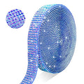 Self Adhesive Blue AB Rhinestone Ribbon Crystal Strips, 3 Yards Bling Christmas Resin Rhinestone Diamond Sticker for DIY Crafts,Wedding,Halloween Christmas Party(Blue AB) - color: Blue AB