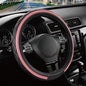 Road Comforts Leather Steering Wheel Cover – Black & Pink, Universal Fit 14.5-15 Inch, Microfiber Leather, Anti-Slip & Breathable Design for Men and Women - color: Light Pink