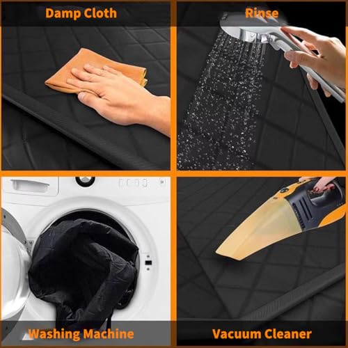 Dog Car Seat Cover,Back Seat Extender for Dogs,600D Heavy Dute Durable Car Seat Cover for Dogs Pets,100% Waterproof Back Seat Pet Cover for Dogs with Mesh Window, with Seatbelt,Trucks and SUVs - color: Dog Bone