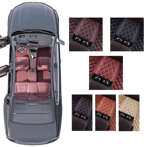 Custom Personalized Floor Mats for Cars，Luxury Full Coverage All Weather Car Floor Mats，Anti-Slip Leather Car Mat Set ，Custom Floor Mats for 99% of Cars, Trucks & SUVs (Pure Black)