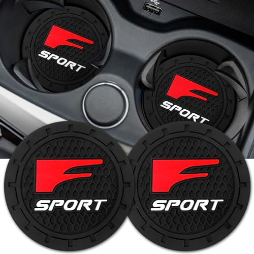 Car Cup Holder Coaster for Lexus f Sport Cupholder Coaster Interior Accessories 2.75in 2Pack - color: Black-05