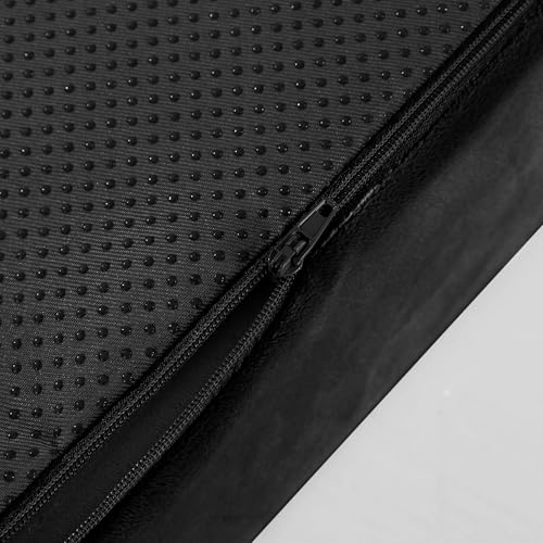 HOMBYS Wedge Recliner Seat Cushion for Long Sitting Chair, Cushion for Elderly Esay to Get Up,5" Thick 20"x20" Large Pressure Relief Seat Cushion for Recliner, Office, Car, Velvet & Foam, Black - color: Black