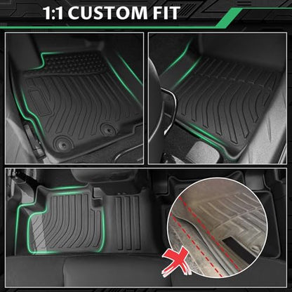 Floor Mats for Mitsubishi Outlander Sport 2011-2024, Outlander Sport Floor Mats Full Set Custom Fit Floor Liners & Backrest Mat & Cargo Liner, TPE Summer Winter Non-Slip Waterproof Mats Accessories