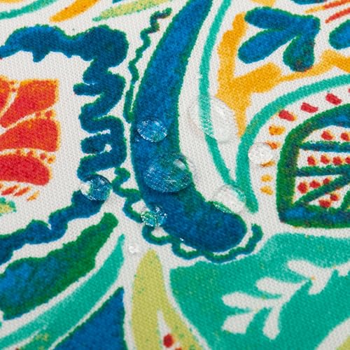 Magpie Fabrics Patio Bench Loveseat Cushion Covers (Replacement Cover only, No Insert!), Waterproof Fade Resistant Swing Cushion Slipcover with Ties(42x18x3 Inch, Paisley Multi) - color: A Paisley Multi, size: 42x18x3 Inch (1 Count)