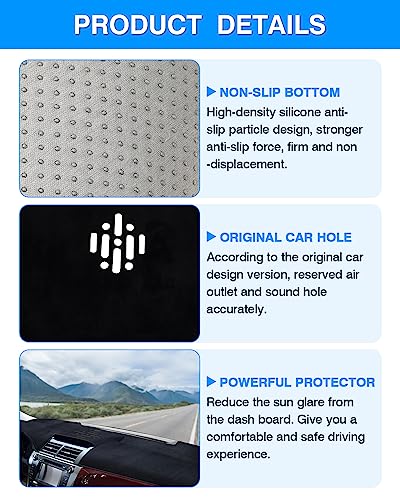Autorder Dashboard Cover Mat for 2012-2017 Toyota Camry Accessories Dash Cover Flannel Dash Mat Sunshade Glare UV Rays Protector - size: 2012-2017 Toyota Camry
