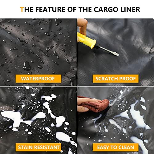 Pet Dog Cargo Liner Trunk Mat for 2007-2025 Jeep Wrangler JK JL 4 Door Unlimited Sahara Rubicon Rear Trunk Floor Mat Cargo Liner Dogs Seat Cover, All Weather Waterproof, Star - color: Star