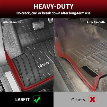LASFIT Floor Mats for 2015-2019 Lincoln MKC, Custom Fit All Weather TPE Floor Liners, Full Coverage Front & 2nd Row 3-Pcs Set, Black - size: 30*22*5