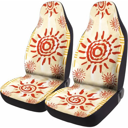Bohemian Sun Car Seat Covers Set of 2, Breathable Front Seat Covers for Truck Sedan SUV, Boho Car Accessories, Boho Gift for Women Men - color: Boho Sun