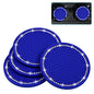 Bling Car Coasters, Wisdompro 4 Pack PVC Car Cup Holder Insert Coaster - Anti Slip Universal Vehicle Interior Accessories Crystal Glitter Cup Mats for Women and Men (2.75" Diameter, Blue) - color: Blue
