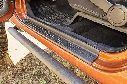 Rugged Ridge All-Terrain Entry Guards - Fits 2007–2018 Jeep Wrangler JK 2-Door - Scratch Protection & Precise Fit - Black Thermoplastic, 2-Piece Set