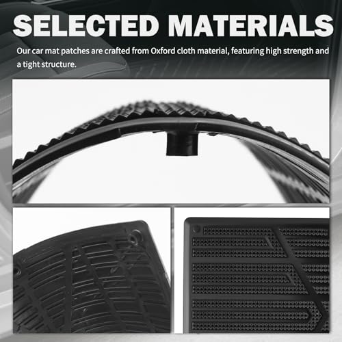 Car Floor Mats Carpet Patch Repair Kit with Screws,Anti-Slip Floor Mats for Cars Carpet Repair Kit,Automotive Floors Mat Carpets Repairs Patch for Heel Scuff Plate Rest Pedal Pad