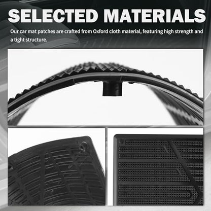Car Floor Mats Carpet Patch Repair Kit with Screws,Anti-Slip Floor Mats for Cars Carpet Repair Kit,Automotive Floors Mat Carpets Repairs Patch for Heel Scuff Plate Rest Pedal Pad