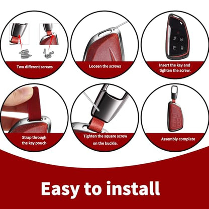Key Fob Cover for 2022-2025 2026 Silverado 1500 Sierra 1500, 2024-2026 Silverado Sierra 2500HD 3500HD Buick Equinox (D5-red) - color: D5-red