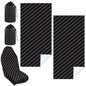 Hahafelt Car Seat Towel Covers with Storage Bag, 63 x 32 Inch Universal Non Slip Waterproof Sweat Protector for Car Truck, Gym Swimming Running, Machine Washable(2 Pack,Carbon Fiber Textured) - style: Carbon Fiber Textured