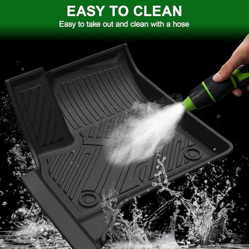 Floor Mats Full Set for 2024 2025 2026 Chevy Traverse & 2025 2026 Buick Enclave 7 Seats Captain Chairs, All Weather Cargo Trunk Liner, 2nd & 3rd Row Seat Back Cover, Door Sill Protector Accessories