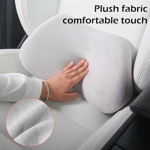 Lumbar Support Pillow for Car, Ergonomic Memory Foam Back Cushion for Driving, Seat Office Chair, Gaming Chair, Lower Back Support for Back Pain Relief, Gray, 2 Pack - color: Gray, size: Lumbar 2P
