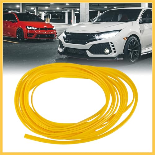 Car Interior Trim Strip Line Door Edge Seal Protector Yellow 5m 16.4ft Auto Replacement Parts