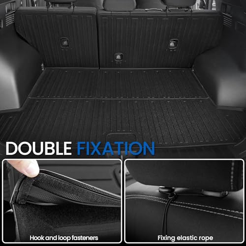 Floor Mats Set for Hyundai Tucson 2022-2025 2026 Hybrid Version (Not fit Gas and PHEV), All Weather TPE Cargo Liner Backrest Mat Trunk Mat Door Sill Guards Accessories