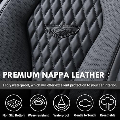Coverado Car Seat Covers Full Set, Black Seat Covers, Automotive Car Seat Cover, Car Seat Cushion, Car Seat Covers Front Seats Back Seat Covers, Car Seat Protector Universal Fit Most Cars - color: Gray/Black, size: FullSet