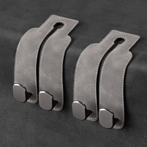 Car Hooks for Headrest,2PCS Car Seat Back Storage Hook for Headrest,Car Seat Multifunctional Bag Hook,Car Hooks for Purses,Bags,Handbags (Gray) - color: Gray