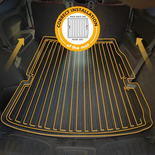 Premium Cargo Liner for Dodge Durango 2011-2026- 100% Protection - Custom Fit Car Trunk Mat - All-Season Black Cargo Mat - 3D Shaped Laser Measured Trunk Liners for Dodge Durango