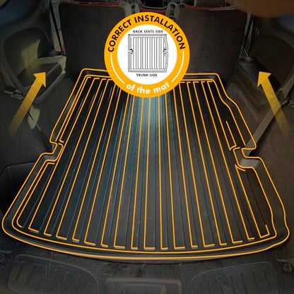 Premium Cargo Liner for Dodge Durango 2011-2026- 100% Protection - Custom Fit Car Trunk Mat - All-Season Black Cargo Mat - 3D Shaped Laser Measured Trunk Liners for Dodge Durango