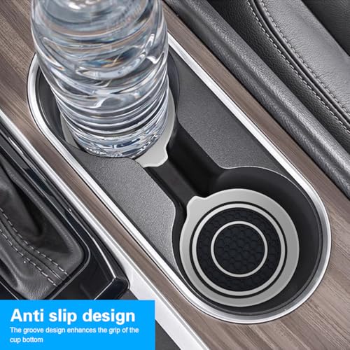 Mandark Car Cup Holder Coaster, 2.75 Inch Non-Slip Vehicle Cup Holder Insert Mats, Dustproof Automotive Interior Console Cup Insulated Pads Accessories, Universal for SUV, Sedan, Truck (White) - color: White