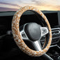 Brown Japanese Style Flower Steering Wheel Cover Auto Embroidery Steering Wheel Protector, Anti-Slip, Breathable, Absorbing Sweat, Universal Car Accessories 14.5–15 inch,Fit for Most Car, Trucks, SUV - style: Brown Japanese Style Flower JQ