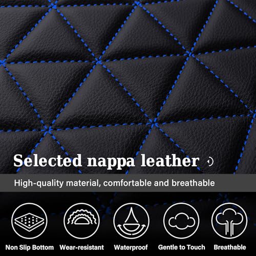 Coverado Front Seat Covers, Waterproof Front Car Seat Covers for Truck Compatible with 2002-2026 Dodge Ram 1500 2500 3500 Crew Double Mega Quad Cab(Blue) - color: Blue, size: FrontPair