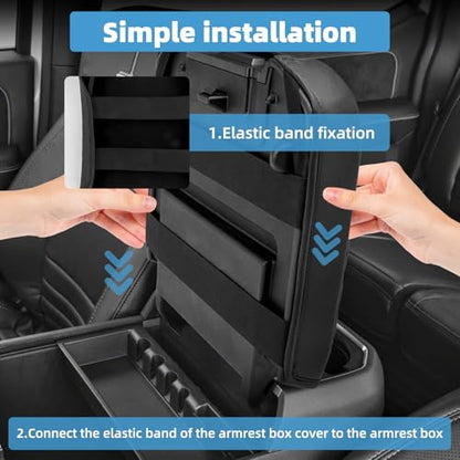 Center Console Armrest Cover for Ford F250 F350 F450 F550 2023 2024 2025 2026 Fully Covered Anti-Scratch Thickened Heighten Protector Interior Accessories(for Bucket Seat Console) - size: Compatible with F250 F350 F450 F550 2023-2026