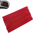 20 PCS Car AC Vent Trim Strip, 7.8" Cuttable Reflective Creative Straight Outlet Decoration, Waterproof Flexible Protective Strip, Universal Interior DIY Modification for Cars (Red)