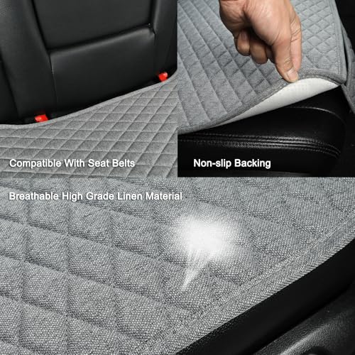 West Llama Linen Car Seat Covers,Bottom Seat Covers for Cars Include 1 Rear Bench Cover Universal Fits 90% Vehicles,SUVs,Cars,Sedans,Gray - color: C-Gray, size: 1 Rear Bench Seat Cover