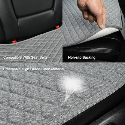 West Llama Linen Car Seat Covers,Bottom Seat Covers for Cars Include 1 Rear Bench Cover Universal Fits 90% Vehicles,SUVs,Cars,Sedans,Gray - color: C-Gray, size: 1 Rear Bench Seat Cover