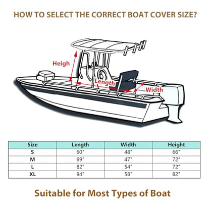 Universal T-Top Center Console Cover for Boat, Heavy Duty 600D Waterproof T Top Console Cover, Protecting Boat Center Console and Helm Seat, Large Size up to 60" L 48" W 66" H