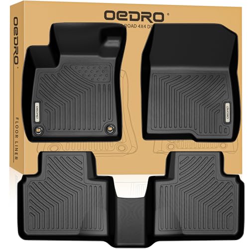 OEDRO Floor Mats Fit for 2018-2022 Honda Accord (Include Hybrid Models), Custom Fit Honda Accord Floor Mats Set, All Weather TPE Car Liners, 1st and 2nd Row Set - style: 2018-2022 Honda Accord
